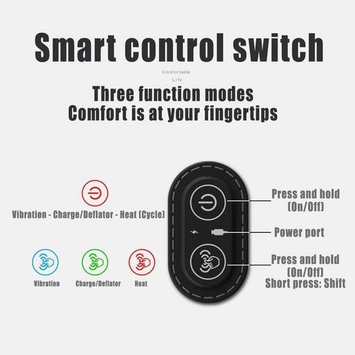 3 in 1 Electric Lumbar Massager with Heat and Vibration