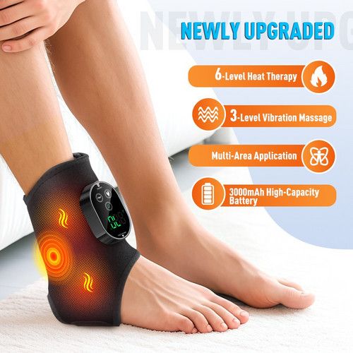 Cordless Heated Foot and Ankle Massager with Vibration
