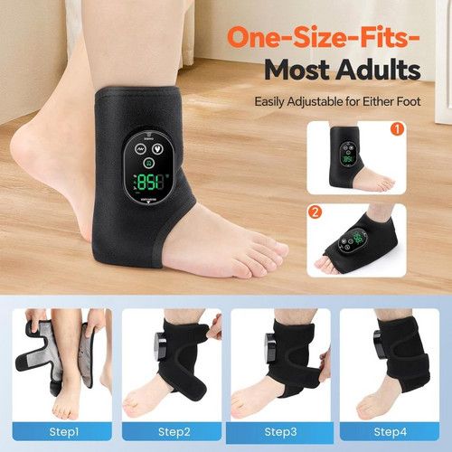 Cordless Heated Foot and Ankle Massager with Vibration