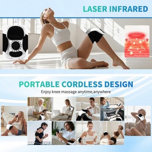 Cordless Heated Knee Massager White