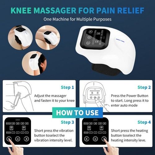 Cordless Heated Knee Massager White