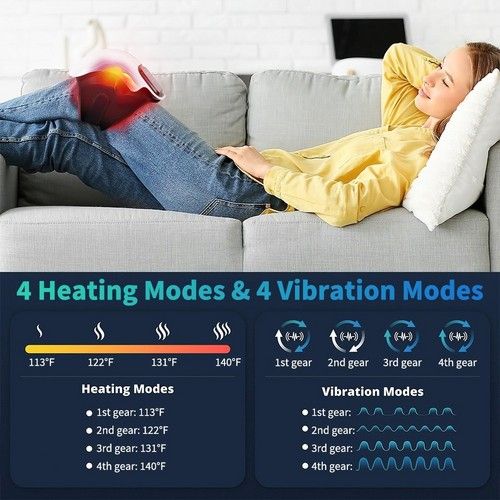 Cordless Heated Knee Massager White