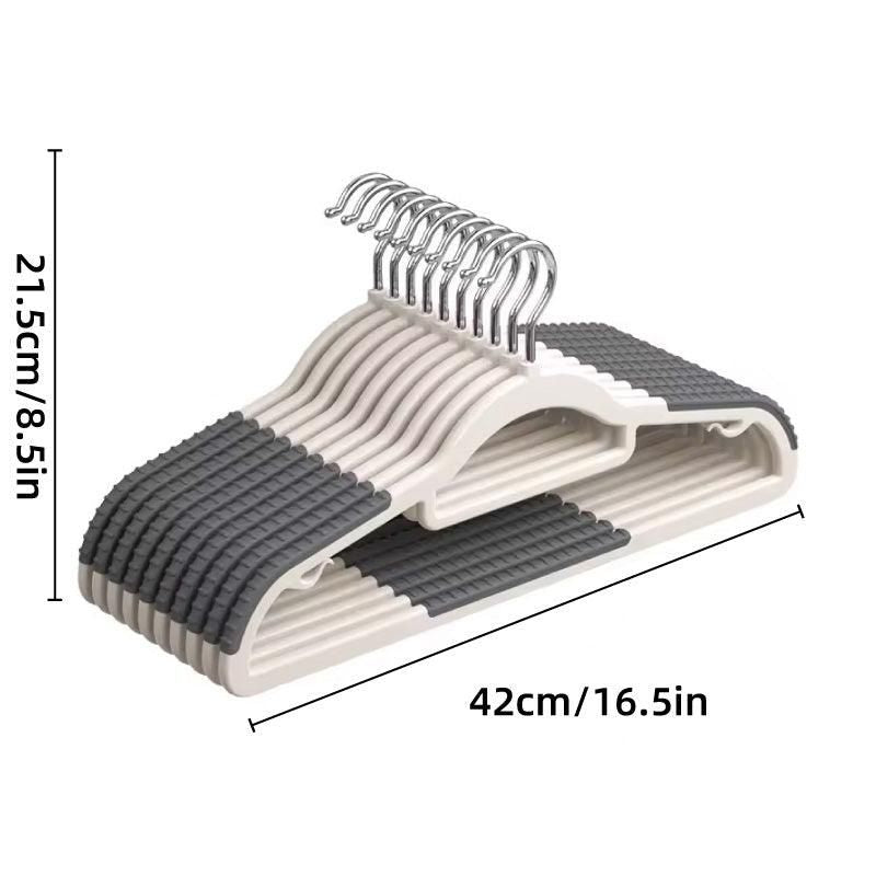 Non Slip Clothes Hangers 30 Pack Grey and White