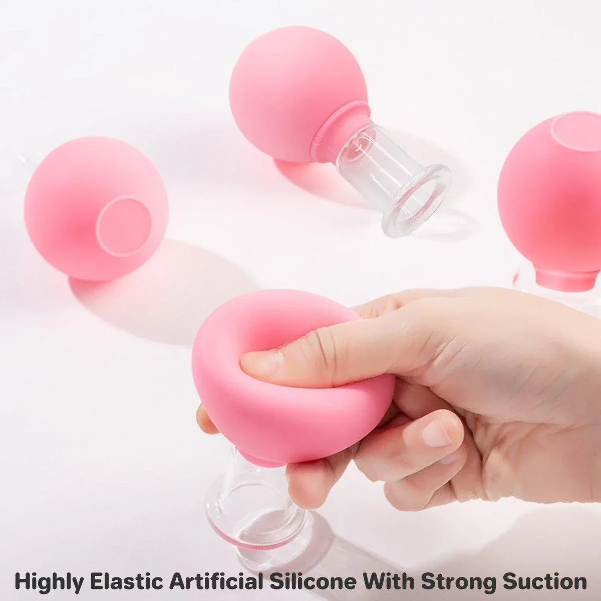 Manual Cupping Cups Set of 4 Pink