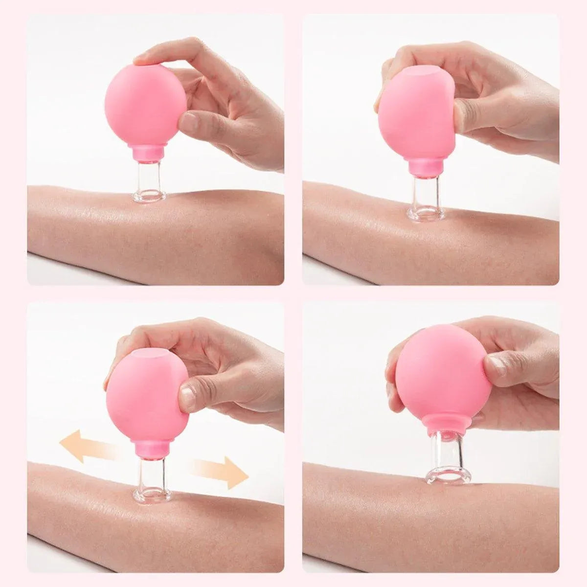 Manual Cupping Cups Set of 4 Pink
