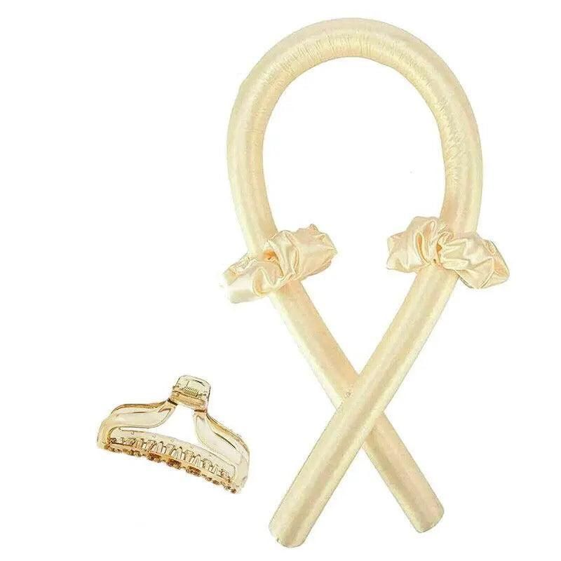 Heatless Curling Rod Headband 100cm Beige