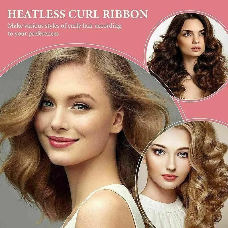 Heatless Curling Rod Headband 100cm Beige