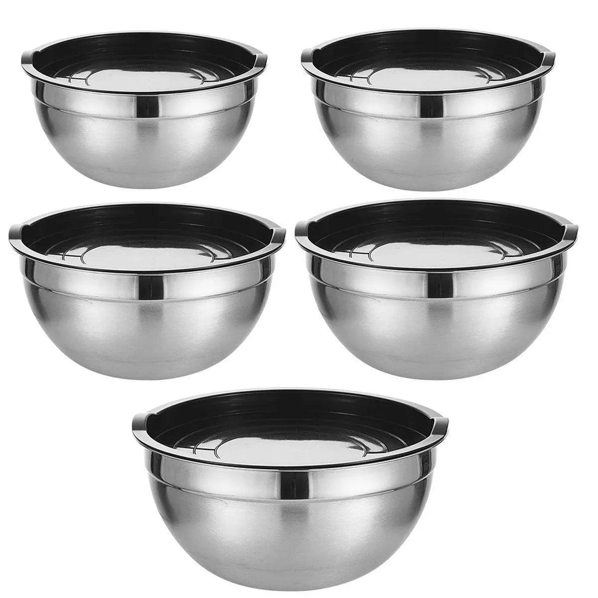 Nesting Mixing Bowl Set with Lids 5 Piece