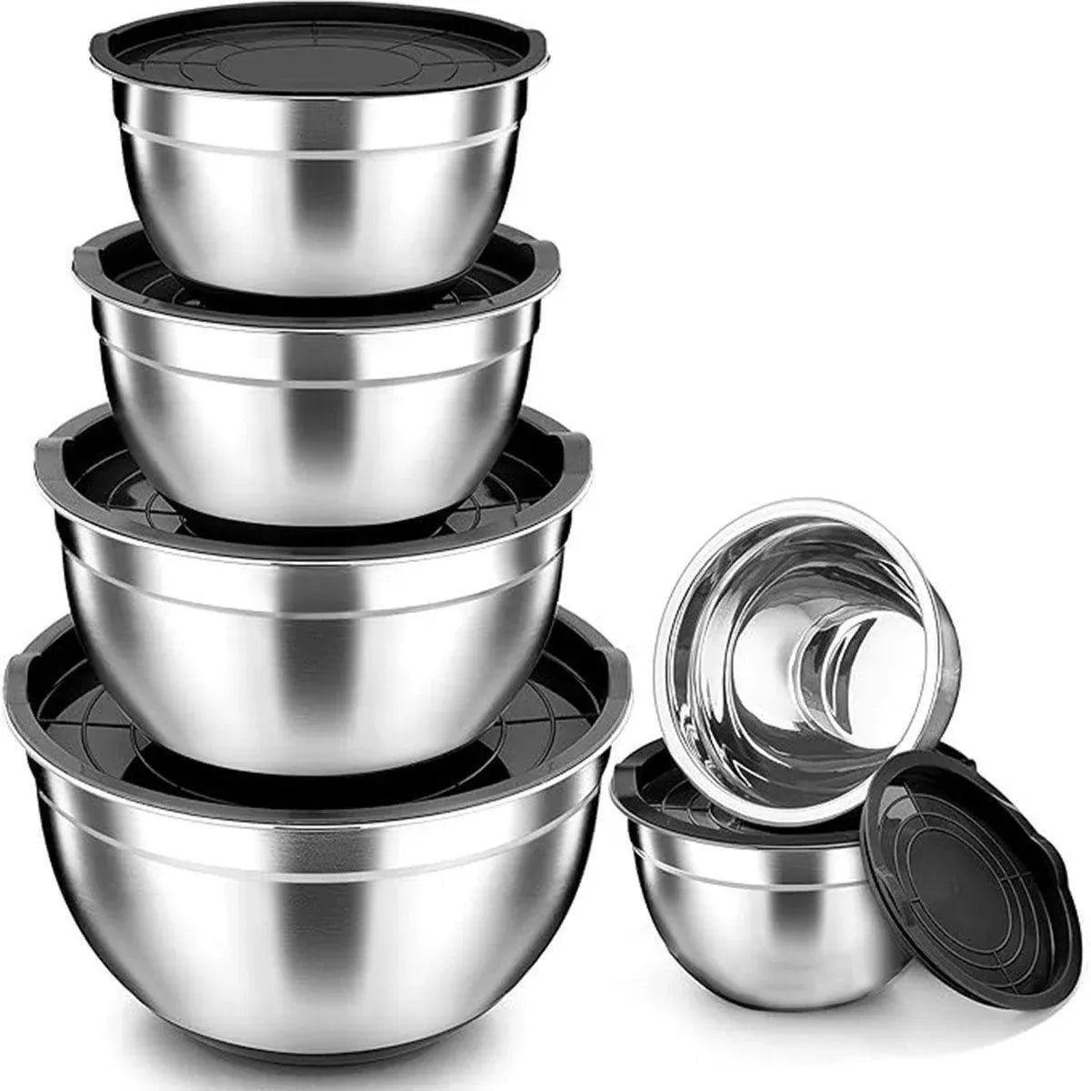 Nesting Mixing Bowl Set with Lids 5 Piece