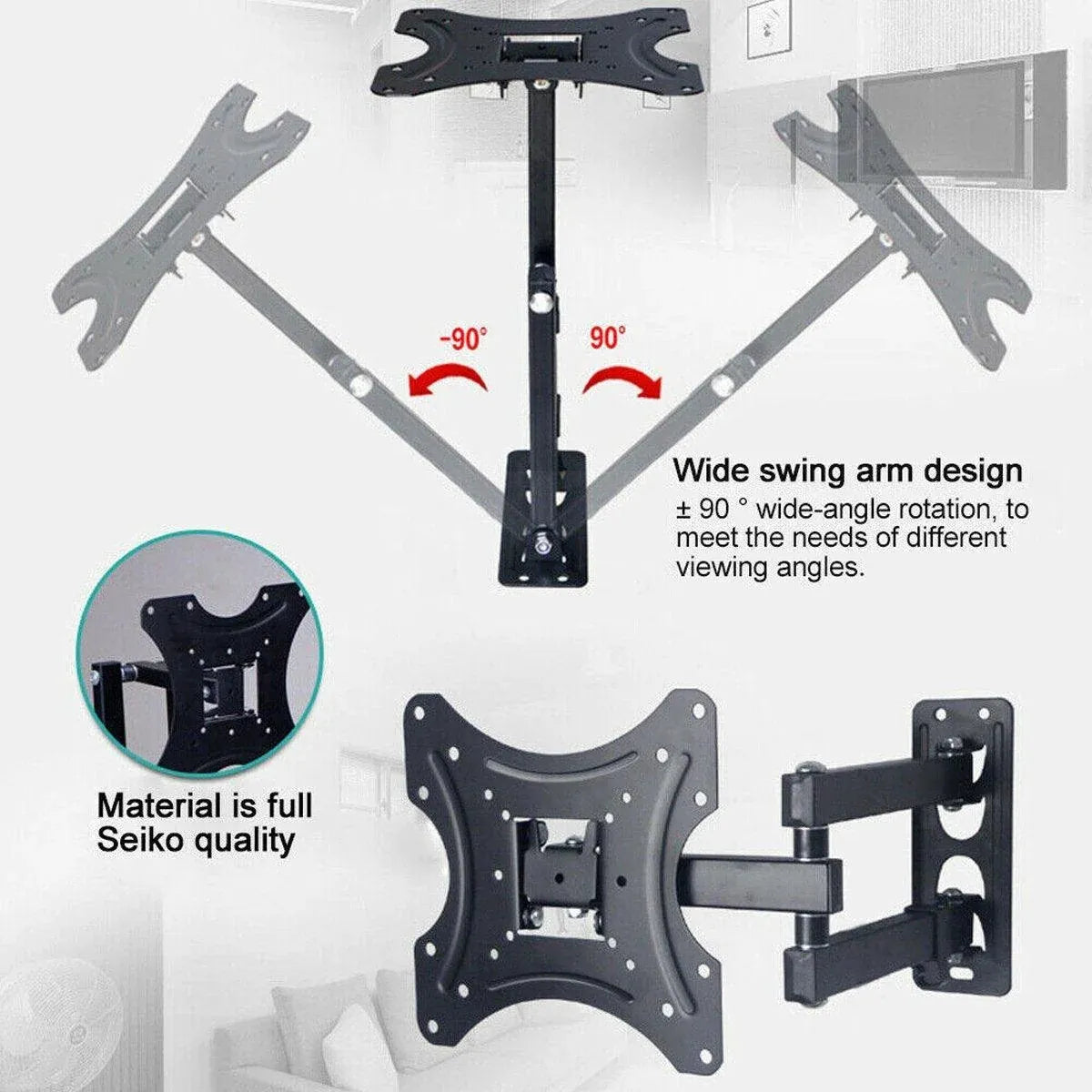 Full Motion TV Wall Mount Bracket for 32 to 55 Inch TVs
