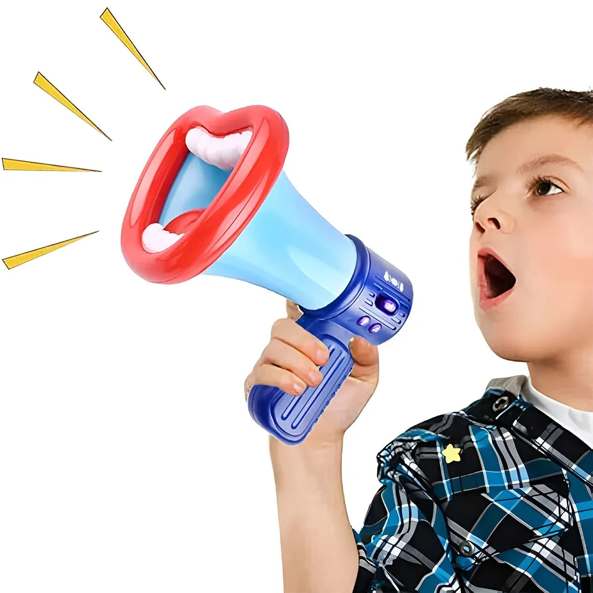 Kids Voice Changer Megaphone Toy with Sound Effects Blue