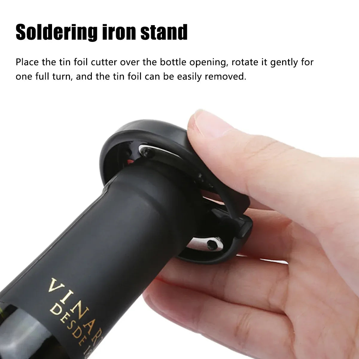 Electric Wine Opener Set with Aerator and Stopper Black