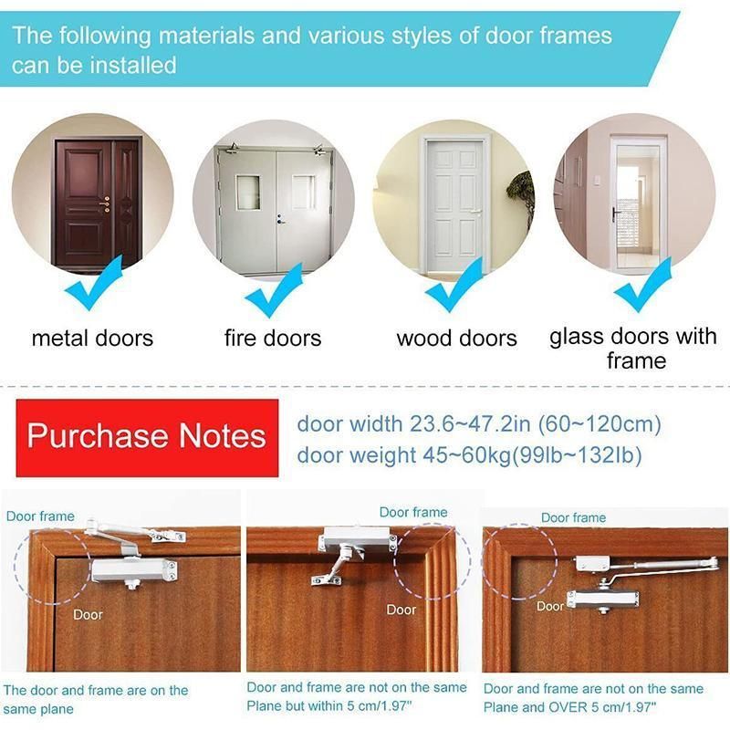 Hydraulic Automatic Door Closer Adjustable Speed