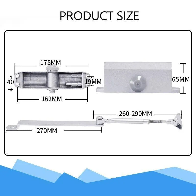 Hydraulic Automatic Door Closer Adjustable Speed