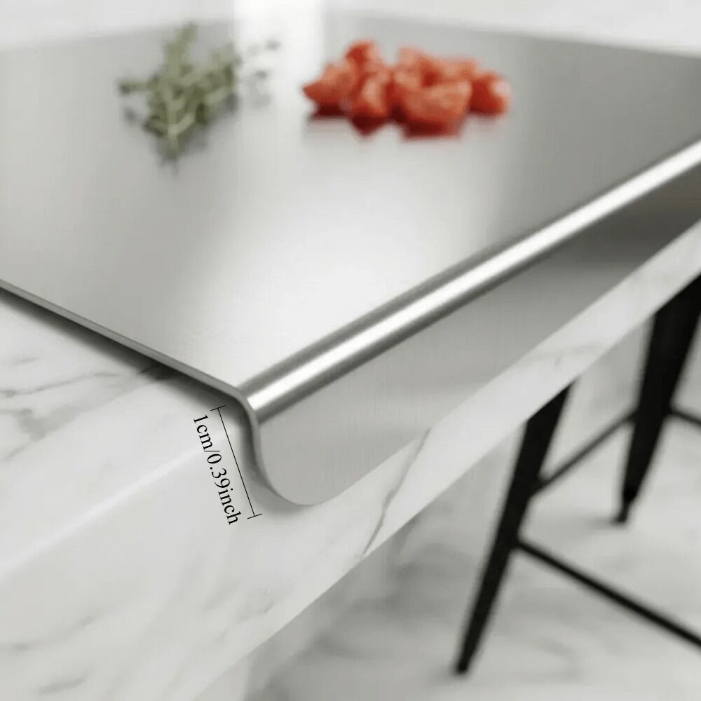 Stainless Steel Chopping Board with Raised Edge 40 x 30cm