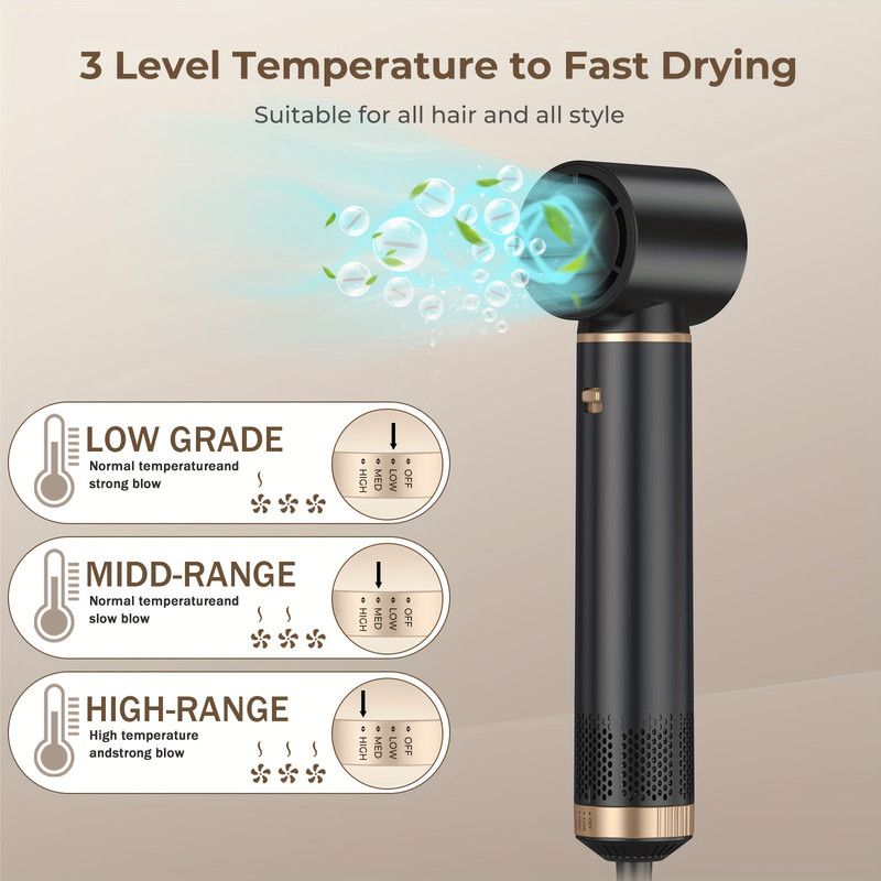 5 in 1 Hot Air Hair Styler Black