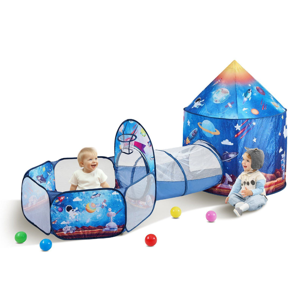 Kids Play Tent Tunnel and Ball Pit 3 Piece Set